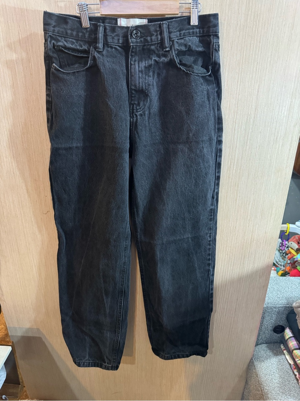 Mens BDG Black Skate Fit Loose Relaxed Fit Straight Leg Jeans Size 30